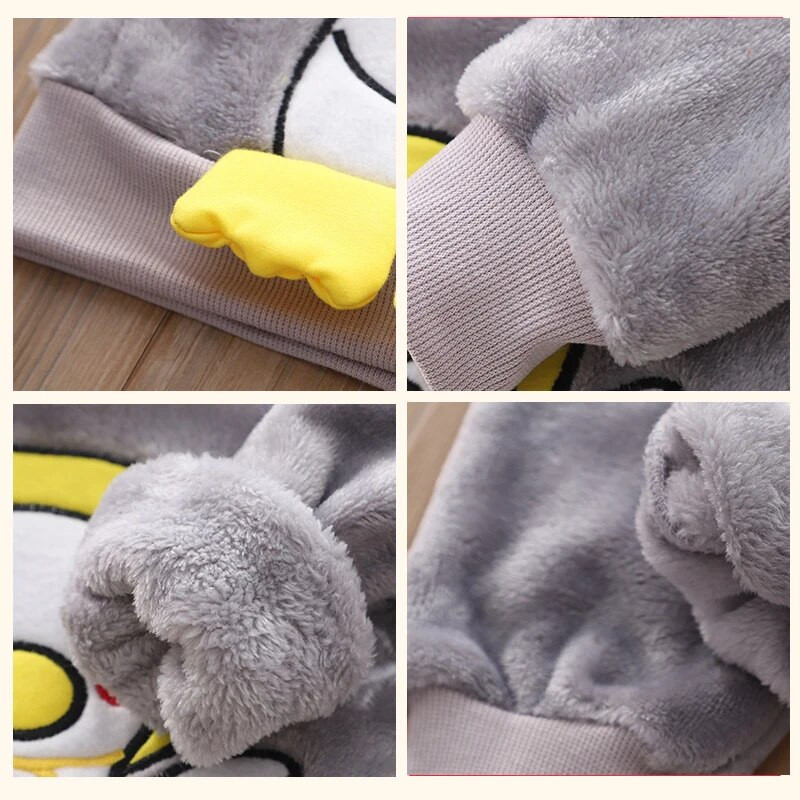 Sügistalvised lasteriided imikute pidžaamakomplekt Paks flanellist fliisist laste magamisriided 2tk Komplektid soojad koduülikonnad lasteriided