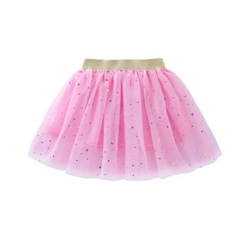 2023 Μόδα Παιδικά Διχτυωτό Μίνι Φούστα Κορίτσια Πριγκίπισσα Αστέρια Glitter Dance Ballet Tutu Sequin Party Girl Faldas Φούστα Ελαστική