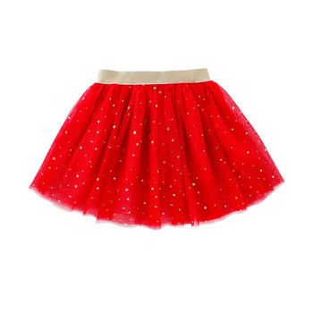 2023 Μόδα Παιδικά Διχτυωτό Μίνι Φούστα Κορίτσια Πριγκίπισσα Αστέρια Glitter Dance Ballet Tutu Sequin Party Girl Faldas Φούστα Ελαστική