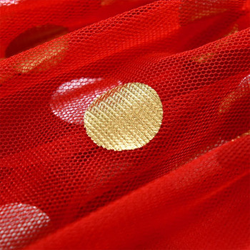 VIKITA Детска червена пола за подарък за Коледа за Нова година Момиче Поли на точки Момичета Мрежеста пачка от тюл Многослойни парти коледни поли на принцеса