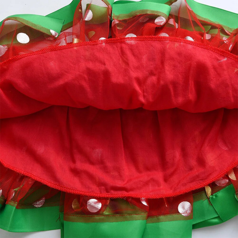 VIKITA Laste punased jõulud uusaasta seelikud tüdrukutele täpilised seelikud tüdrukutele tüllvõrgust Tutu kihilised printsessipeo jõuluseelikud