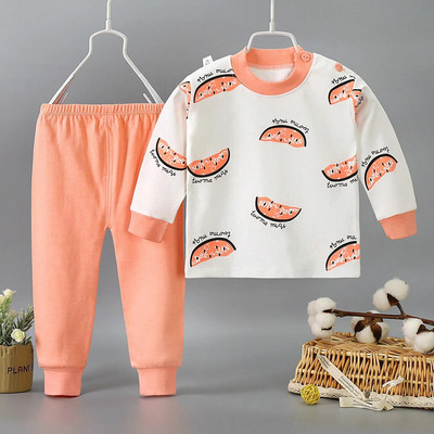 Animacinių filmų pižamos kostiumai vaikams kūdikiams berniukams mergaitėms pavasario rudeniui miegui Namų drabužiai Medvilniniai rudeniniai ilgos kelnės vaikams pižamos