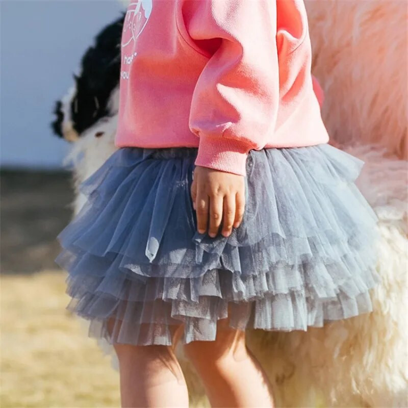 3-14T vasariniai tinkliniai sijonai mergaitėms medvilniniai nėriniai Princesės šokių mini sijonai Madingi Tutu mergaičių gimtadienio vakarėliui paauglių drabužiai Nauji