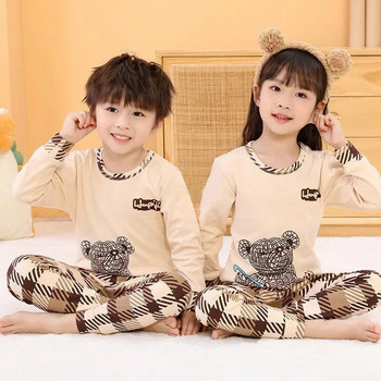 Πιτζάμες για μωρά αγόρια Φθινοπωρινά μακρυμάνικα παιδικά ρούχα Πυζάρες Εφηβικές πιτζάμες Βαμβακερές πιτζάμες για παιδιά 6 8 10 12 14 ετών