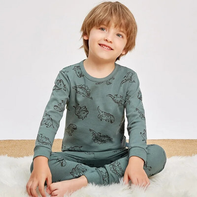 Pijamale pentru bebeluși băieți Toamnă cu mâneci lungi Îmbrăcăminte pentru copii Lenjerie de noapte Pijama pentru adolescenți Seturi de pijamale din bumbac pentru copii 6 8 10 12 14 ani
