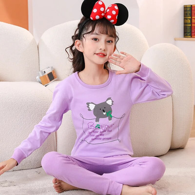 Pijamale pentru bebeluși băieți Toamnă cu mâneci lungi Îmbrăcăminte pentru copii Lenjerie de noapte Pijama pentru adolescenți Seturi de pijamale din bumbac pentru copii 6 8 10 12 14 ani