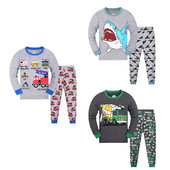 Berniukų pižamos rinkinys Ilgas Toddler Pjs Little Kids Car Sleepwear