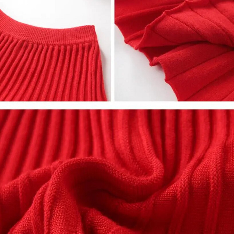 2020 m. 2–13 m. Vaikiškas sijonas kūdikiui, paaugliui, paaugliui, klostuotas vilnonis sijonas, megzti drabužiai, mokykliniai mergaitėms, sijonai, apatiniai