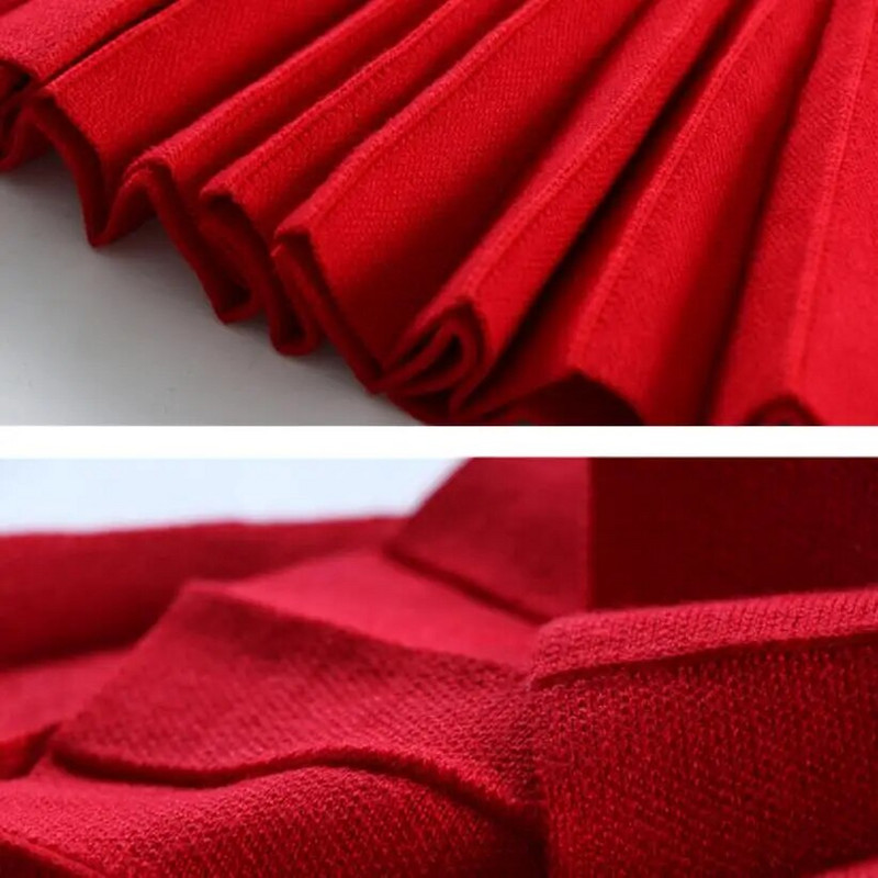 2020 m. 2–13 m. Vaikiškas sijonas kūdikiui, paaugliui, paaugliui, klostuotas vilnonis sijonas, megzti drabužiai, mokykliniai mergaitėms, sijonai, apatiniai