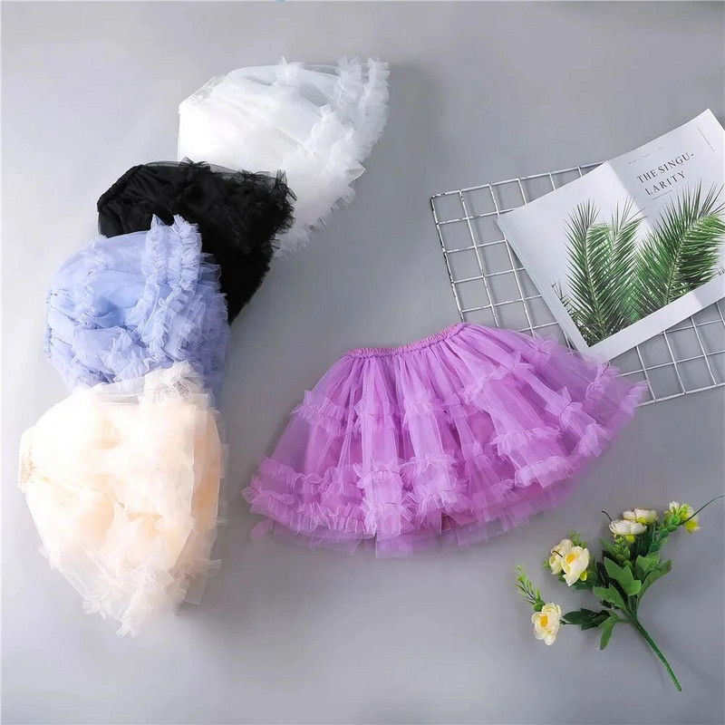 Tüdrukute seelikud Princess Mesh laste Pettiseelik Moeshow Seelik Roosa Sinine Beež Must Valge Miniseelik Tüdrukutele 2.3.4.5.6.7Y