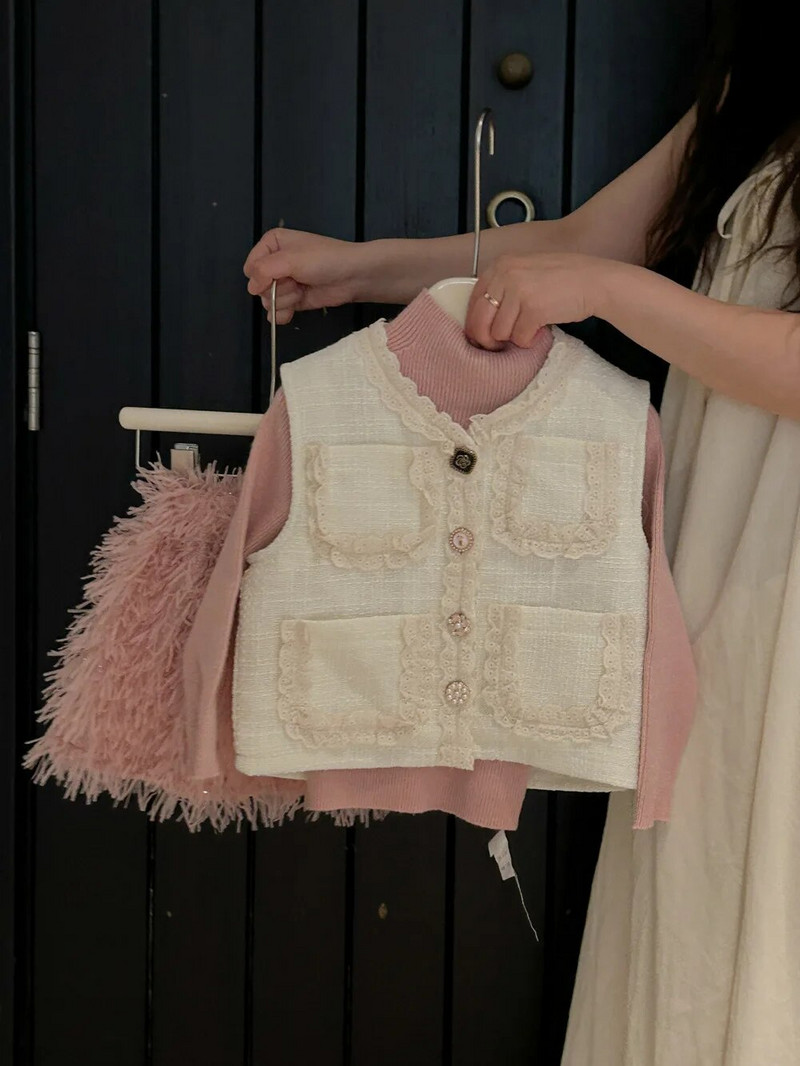 RiniLucia Suknja za novorođenčad za djevojčice s punim resicama za djecu Jesenska odjeća za malu djecu Ružičasta suknja za djevojčice, dječja odjeća za sve kombinacije