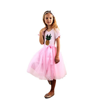 2022 m. Tutu Ilgi Sijonai Juosmuo Šifonas Vaikų rutulinė suknelė Mergaičių Drabužiai Vaikiški Drabužiai Kalėdoms Tiulis mergaičių princesės sijonas