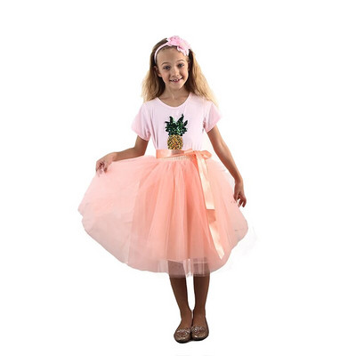 2022 m. Tutu Ilgi Sijonai Juosmuo Šifonas Vaikų rutulinė suknelė Mergaičių Drabužiai Vaikiški Drabužiai Kalėdoms Tiulis mergaičių princesės sijonas