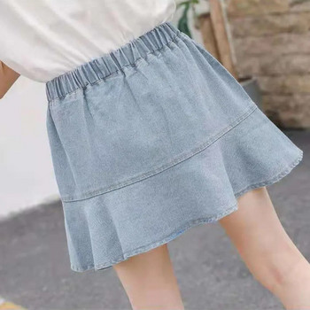 Παιδικές κοριτσίστικες τζιν φούστες Princess Cute φιόγκοι τζιν φούστες 2021 Νέο καλοκαίρι Παιδικές καθημερινές μπλε φούστες Κορεατικού στυλ ηλικία για 3-7 ετών