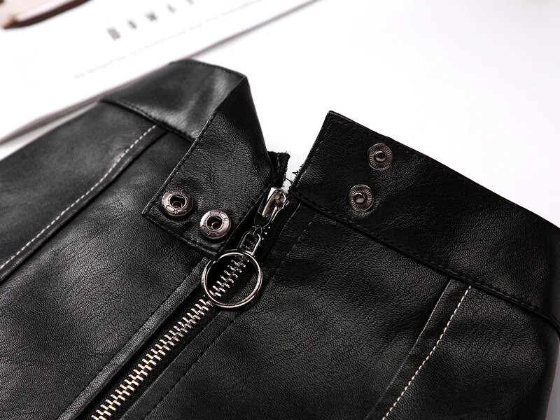 Laste nahast seelikud kevadistele tüdrukutele vabaaja PU-nahast seelik teismeliste tüdrukute kunstnahast seelik sügislastele 110-160 cm