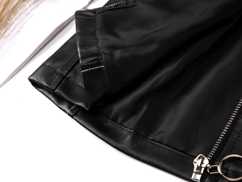 Laste nahast seelikud kevadistele tüdrukutele vabaaja PU-nahast seelik teismeliste tüdrukute kunstnahast seelik sügislastele 110-160 cm