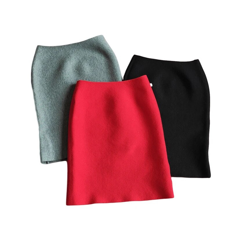 Suknja za djevojčice Proljetna i jesenska dječja pencil suknja Elastična uska suknja u jedan korak Crvena dječja ležerna suknja