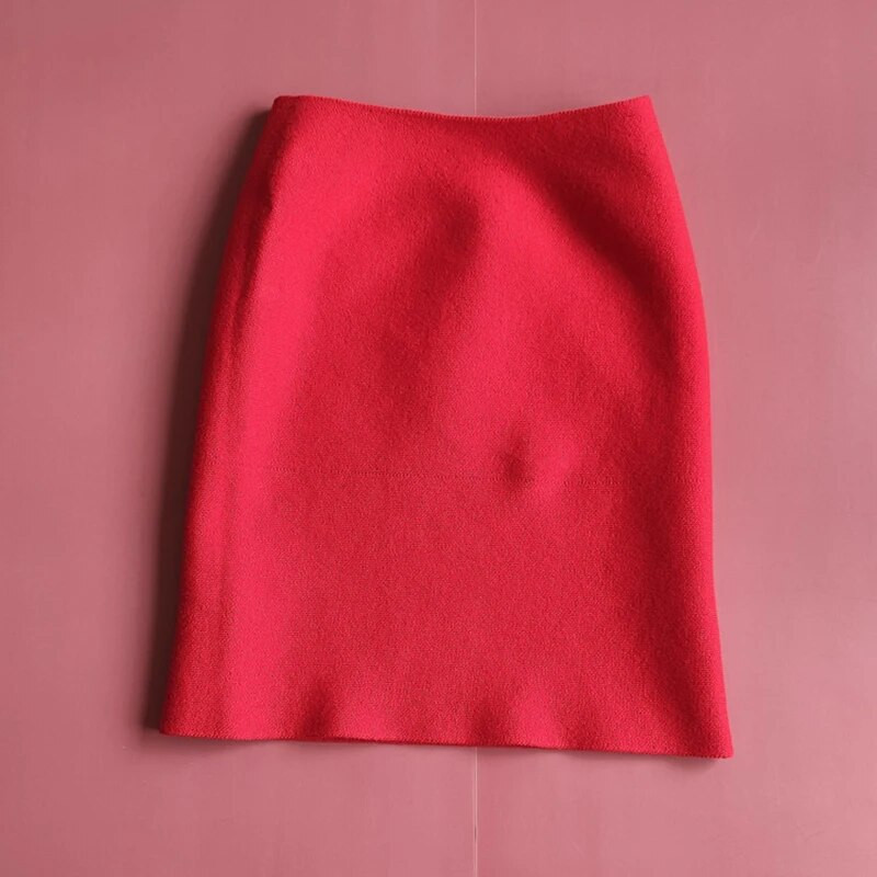 Suknja za djevojčice Proljetna i jesenska dječja pencil suknja Elastična uska suknja u jedan korak Crvena dječja ležerna suknja