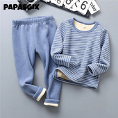 Talvised laste plüüsis pidžaamakomplektid soojad Korea pidžaamad poistele Paksutele tüdrukutele magamisriided 2–12-aastastele fliisist beebi termopesu