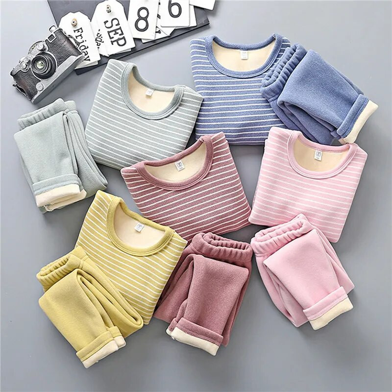 Talvised laste plüüsis pidžaamakomplektid soojad Korea pidžaamad poistele Paksutele tüdrukutele magamisriided 2–12-aastastele fliisist beebi termopesu