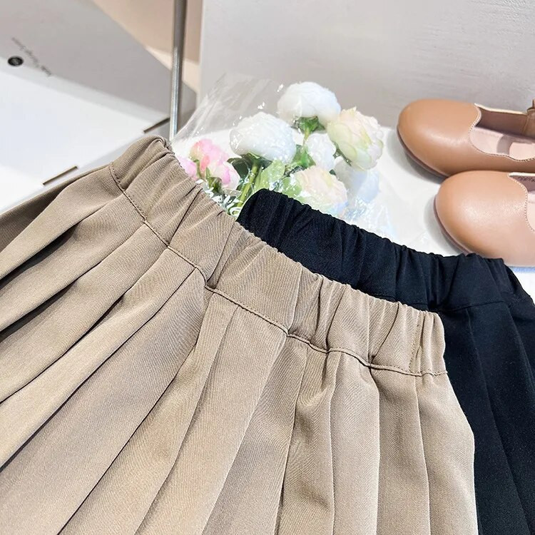Mažų mergaičių nauji, visiškai tinkantys klostuoti preppy stiliaus vaikiški rudeniniai sijonai studentų uniforminiai sijonai Didmeninis pristatymas
