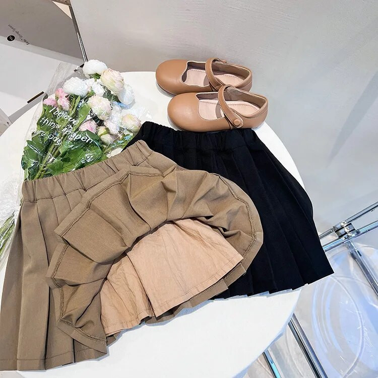 Mažų mergaičių nauji, visiškai tinkantys klostuoti preppy stiliaus vaikiški rudeniniai sijonai studentų uniforminiai sijonai Didmeninis pristatymas