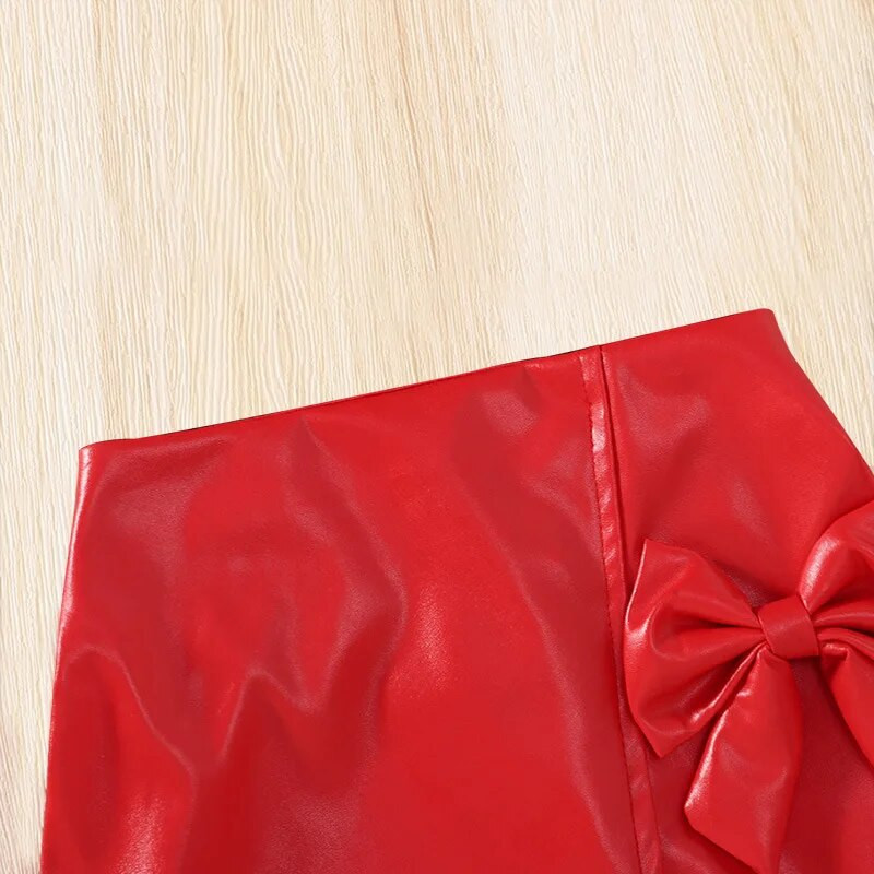 2022. aasta kevad-sügis-suvi Printsessi tüdrukute tantsuseelikud PU-nahast vibu, punased lapsed, väikelapsed, ballett Tutu 4-7 a