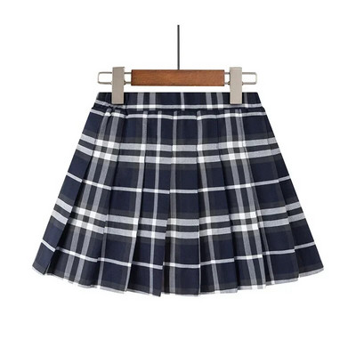 2023 m. pavasario mergaičių klostuotas sijonas Preppy Style Laisvalaikis trumpas sijonas vaikams Keturių sezonų mokykliniai paauglių vaikų sijonai