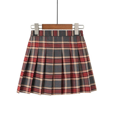 2023 m. pavasario mergaičių klostuotas sijonas Preppy Style Laisvalaikis trumpas sijonas vaikams Keturių sezonų mokykliniai paauglių vaikų sijonai