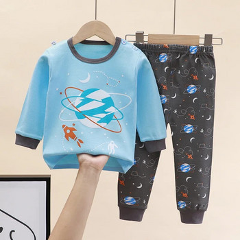 2023 Νέο φθινόπωρο Άνοιξη παιδικά βαμβακερά εσώρουχα Σετ για αγόρια Ρούχα Μακριά Παντελόνια Κοριτσίστικες Πυτζάμες Σετ δύο τεμαχίων