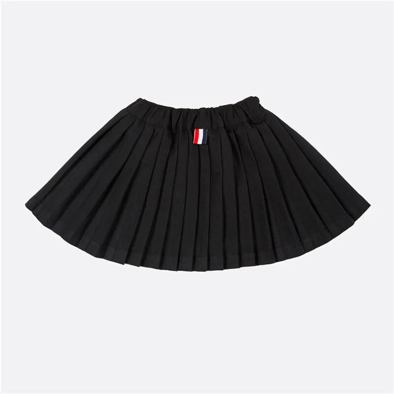 Tüdrukute plisseeritud seelikud Laste kooliseelik Kevad-sügis ühevärviline Tutu seelik Väikelapse tüdrukute tantsupeo seelikud Lasteriided