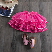 Fustă tutu pentru fetițe Tulle dantelă Pettiskirt Copii Straturi Fuste de balet pufoase pentru petrecere copii Minifustă de culoare solidă