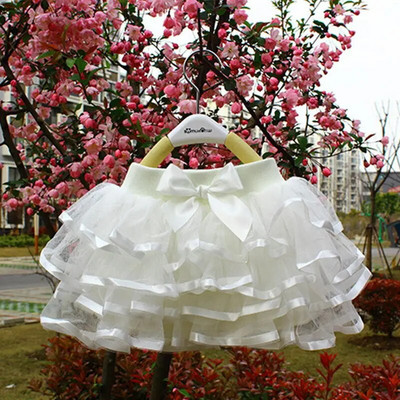 Fustă tutu pentru fetițe Tulle dantelă Pettiskirt Copii Straturi Fuste de balet pufoase pentru petrecere copii Minifustă de culoare solidă