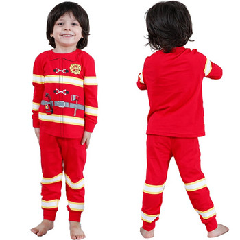 Детски пижами за момчета Малки полицейски пожарникарски еднорог пиратски комплект дрехи Бебешки момичета Карнавални спални дрехи за Хелоуин