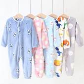 1 până la 5 ani de iarnă flanel pijamale pentru copii saci de dormit barceloane pentru băieți și fete costume dintr-o bucată pentru ținută acasă