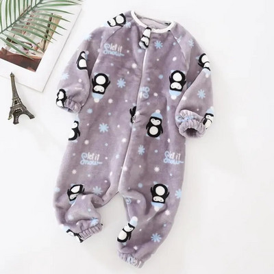 1 până la 5 ani de iarnă flanel pijamale pentru copii saci de dormit barceloane pentru băieți și fete costume dintr-o bucată pentru ținută acasă