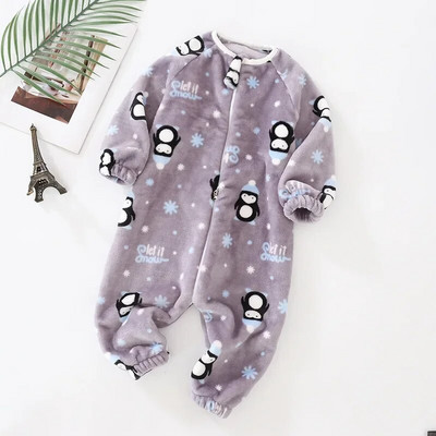 1 până la 5 ani de iarnă flanel pijamale pentru copii saci de dormit barceloane pentru băieți și fete costume dintr-o bucată pentru ținută acasă