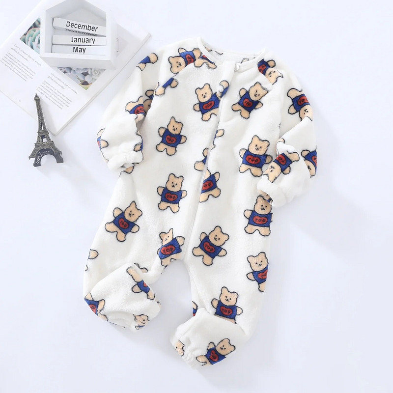 1 kuni 5 aastat talveflanelist laste pidžaamad magamiskotid Poistele ja tüdrukutele mõeldud üheosalised ülikonnad kodus kandmiseks