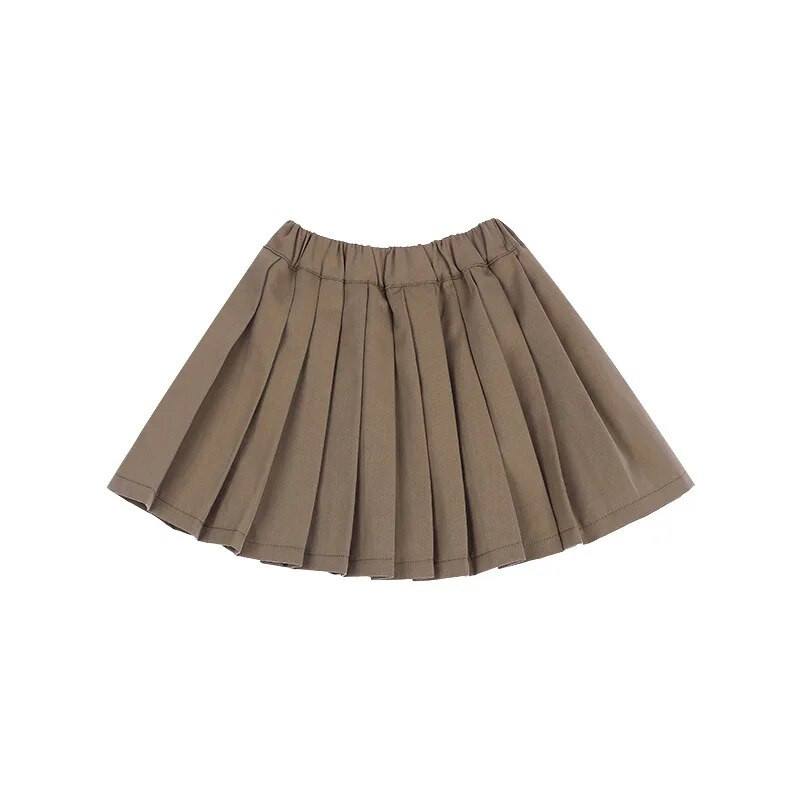 Preppy stiliaus kūdikių mergaičių madingi klostuoti sijonai Vaikams 2 spalvų sijonas