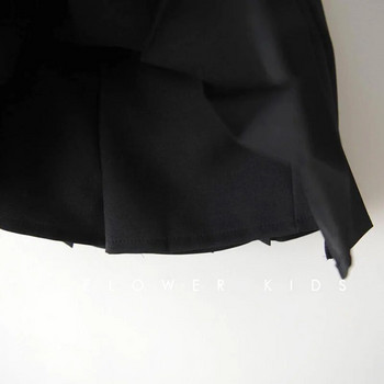 Лятна пролетна плисирана пола за момичета Детска пола за бебета Детска пола Детски дрехи Модни преплитани стилни плисирани черни 1-13 г.
