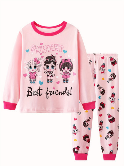 Väikelaste poiste joonisfilmi trükitud pidžaamakomplektid, 2 tükki nr 2341