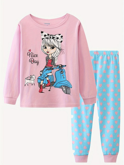 Väikelaste poiste joonisfilmi trükitud pidžaamakomplektid, 2 tükki nr 2341