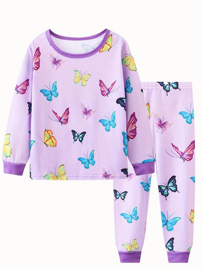 Väikelaste poiste joonisfilmi trükitud pidžaamakomplektid, 2 tükki nr 2341