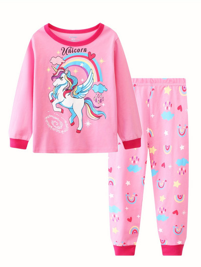 Väikelaste poiste joonisfilmi trükitud pidžaamakomplektid, 2 tükki nr 2341