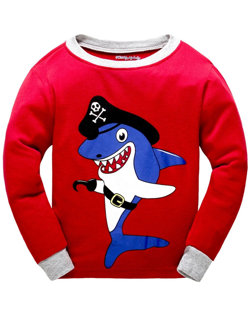 Väikelaste poiste joonisfilmi trükitud pidžaamakomplektid, 2 tükki nr 2341