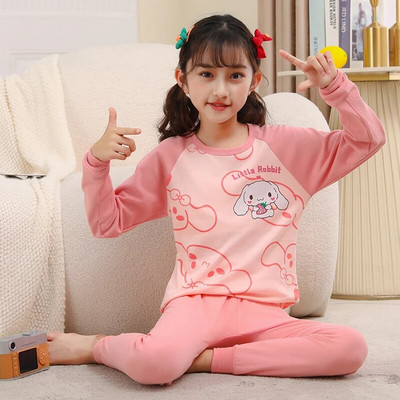 Berniukams pižamos rinkiniai Medvilniniai mergaičių pižamos kostiumai rudeniniai žieminiai ilgomis rankovėmis vaikiški rūbai miegui skirti vaikiški 4 6 8 10 12 14 m.