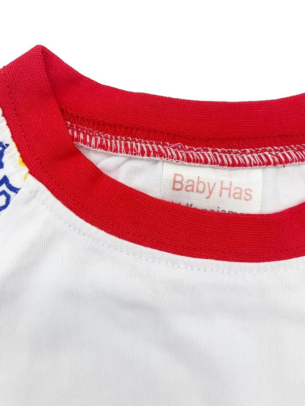 Vaikiška pižama Šeimos kalėdinė apranga su spaudiniu apvaliu kaklu ilgomis rankovėmis ir kelnių rinkinys Mergaitėms ir berniukams Vaikiški drabužiai