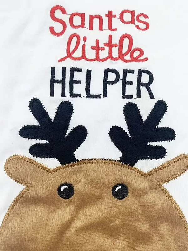 Vaikiška pižama Šeimos kalėdinė apranga su spaudiniu apvaliu kaklu ilgomis rankovėmis ir kelnių rinkinys Mergaitėms ir berniukams Vaikiški drabužiai