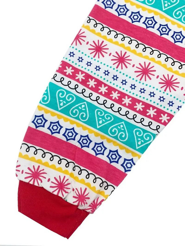 Vaikiška pižama Šeimos kalėdinė apranga su spaudiniu apvaliu kaklu ilgomis rankovėmis ir kelnių rinkinys Mergaitėms ir berniukams Vaikiški drabužiai