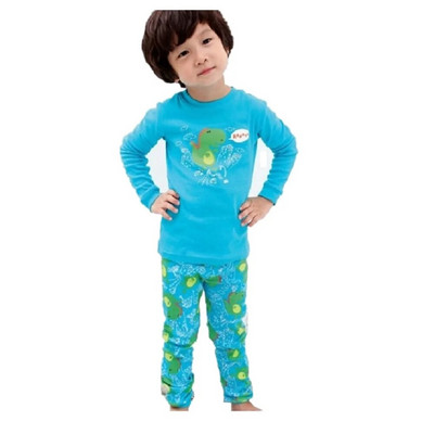 Dino Boys Sleepwear Suits 100% Cotton Μακριά Παιδικά Σετ Μοτοσικλέτες Μπλουζάκια Παντελόνια 2 τεμαχίων Σετ Παιδικές Πυτζάμες 2 3 4 5 6 7 Έτος